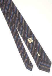 hand made cashmere tie with different sizes stripe and different colour