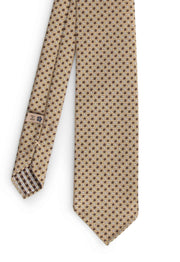 vision of all the tie with little micro floral pattern brown and white
