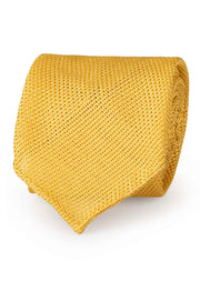 Cravatta sfoderata tinta unita gialla in garza fine - Fumagalli 1891 