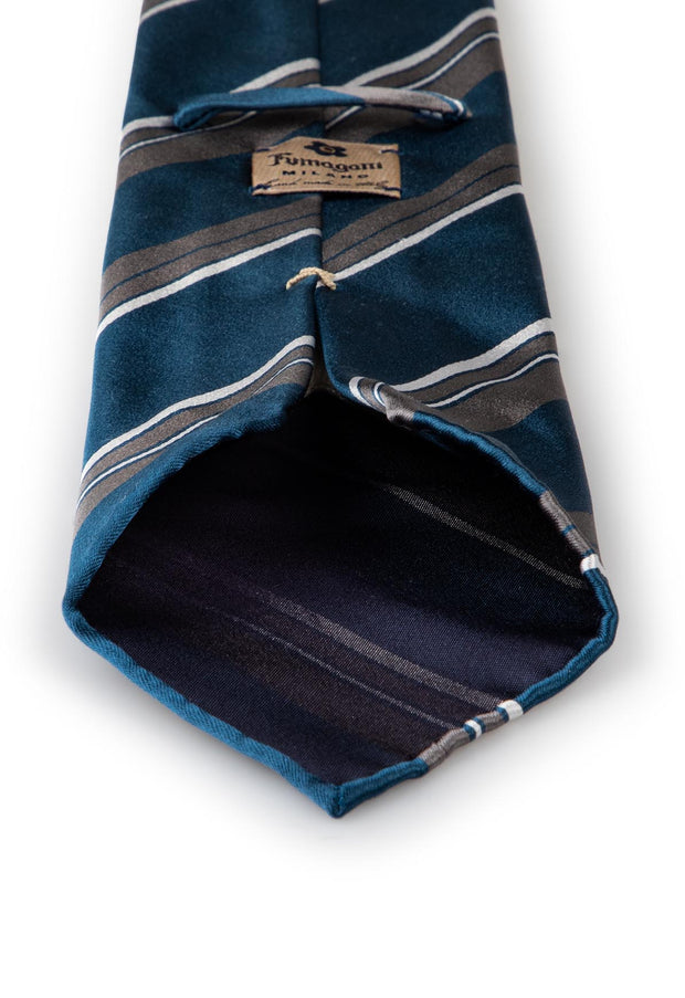 handmade unlined regimental silk luxury tie 