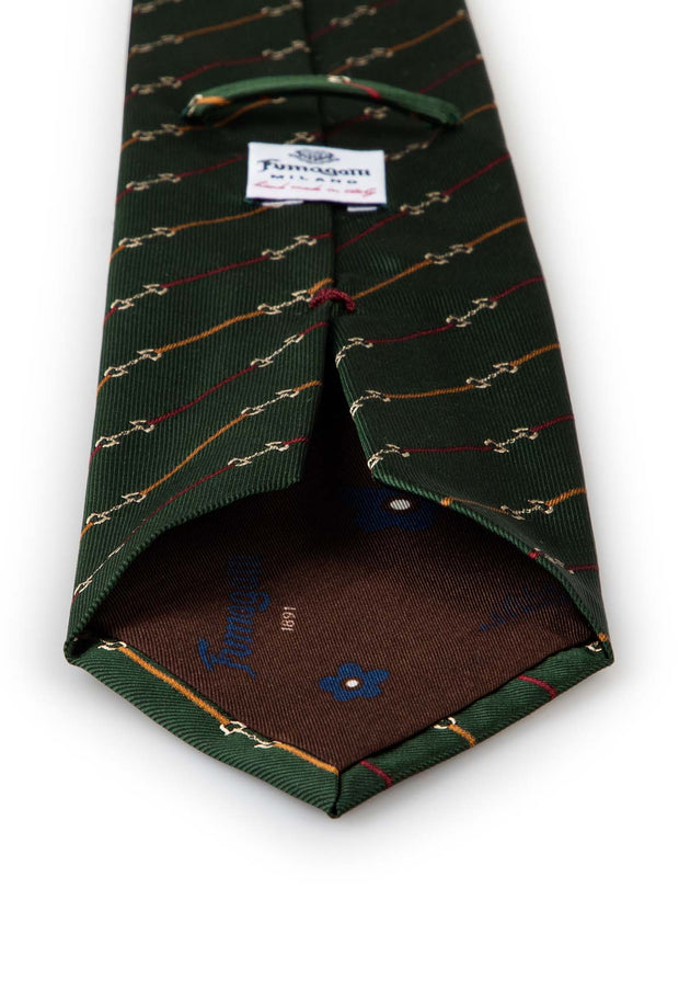 back of the italian hand made tie