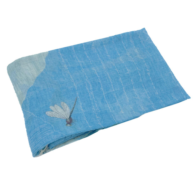 Light blue ninfee cashmere shawl - Fumagalli 1891