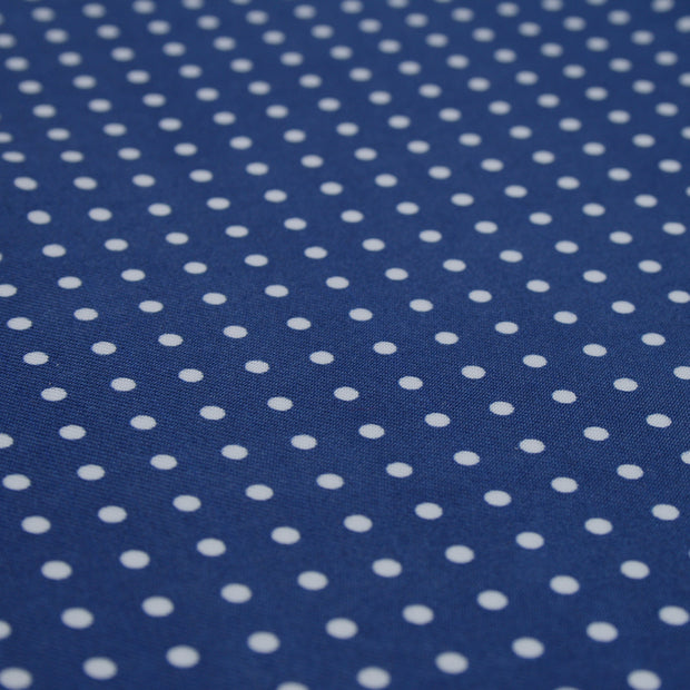 blue pocket square, white polka dots
