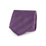 Cravatta viola tinta unita in seta sfoderata - Fumagalli 1891
