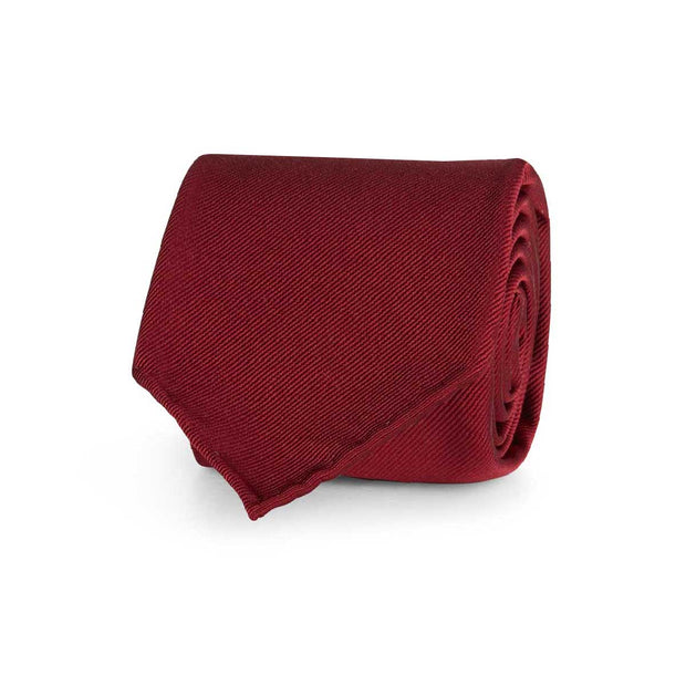 Cravatta rossa tinta unita sfoderata - Fumagalli 1891