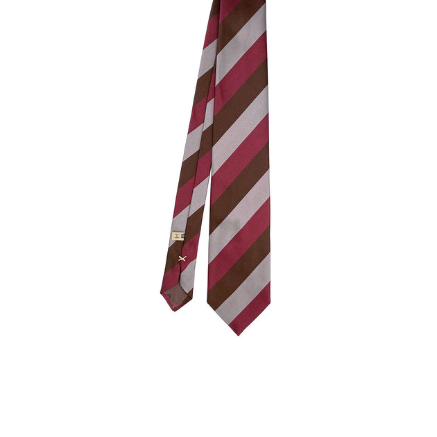 TigerTie Designer Cravatta in seta - blu marino royal striato