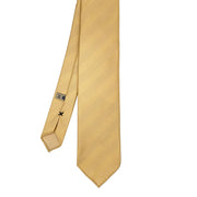 Cravatta gialla a tinta unita  sfoderata in seta - Fumagalli 1891